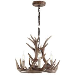 40W 3-Light 1-Tier LED Chandelier in Brown