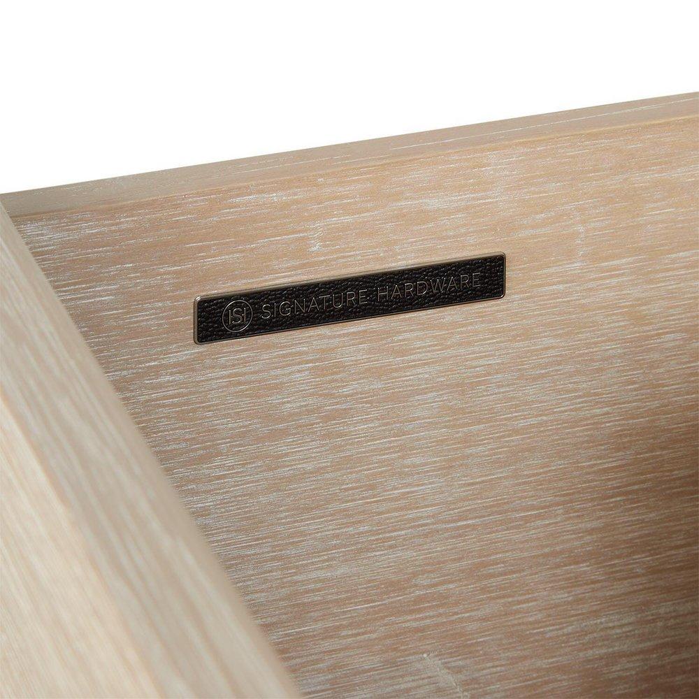 Signature Hardware Whitewash Pine 24 in. Floor Mount Vanity in Whitewash, Riverside Grey with Chrome 