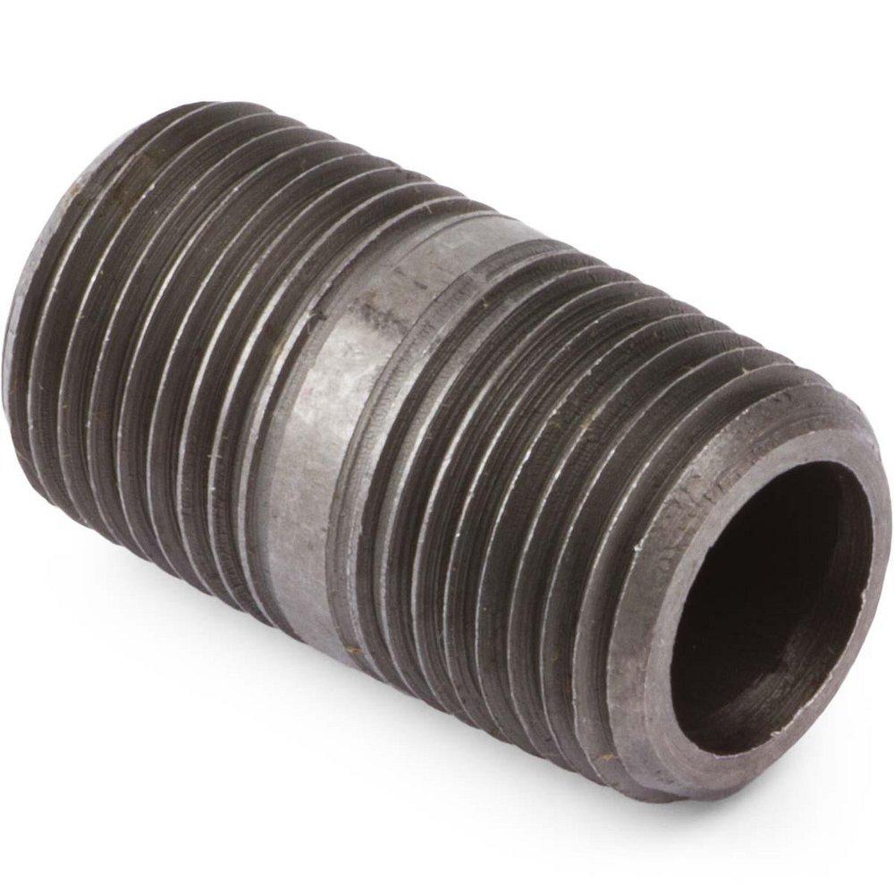 3/8 in. Threaded Extra Heavy Black Seamless Nipple 