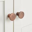 Signature Hardware Soft White 30 in. Floor Mount Vanity in White, Antique Copper with Riverside Grey 