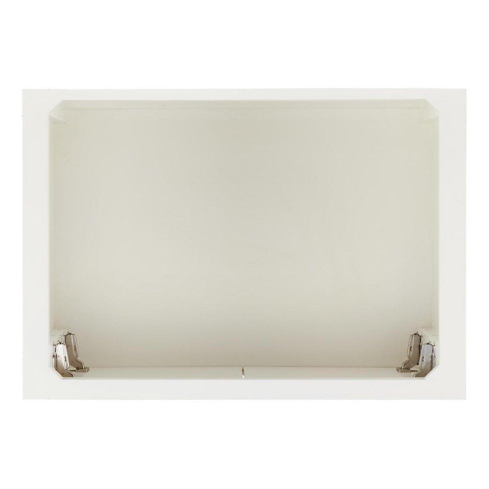 Signature Hardware Soft White 30 in. Floor Mount Vanity in White, Antique Copper with Riverside Grey 