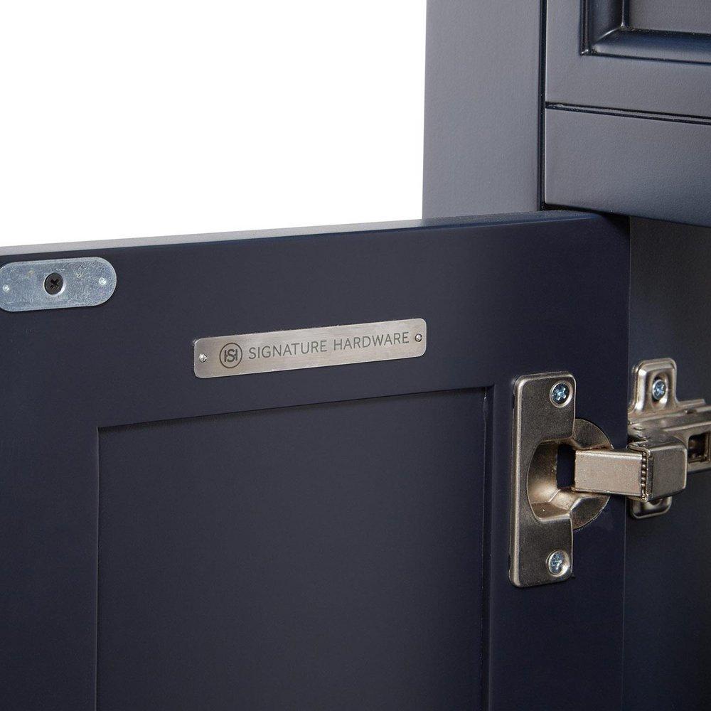 Signature Hardware Rustic Acacia 24 in. Floor Mount Vanity in Rustic Acacia with Riverside Grey 