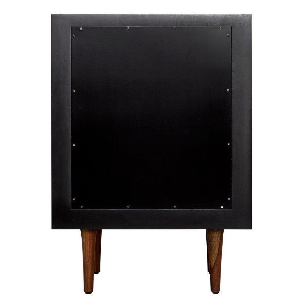 Signature Hardware Java/Black 24-1/4 in. Floor Mount Vanity in Walnut, Black with Riverside Grey 