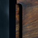 Signature Hardware Java/Black 24-1/4 in. Floor Mount Vanity in Walnut, Black with Riverside Grey 