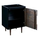 Signature Hardware Java/Black 24-1/4 in. Floor Mount Vanity in Walnut, Black with Riverside Grey 