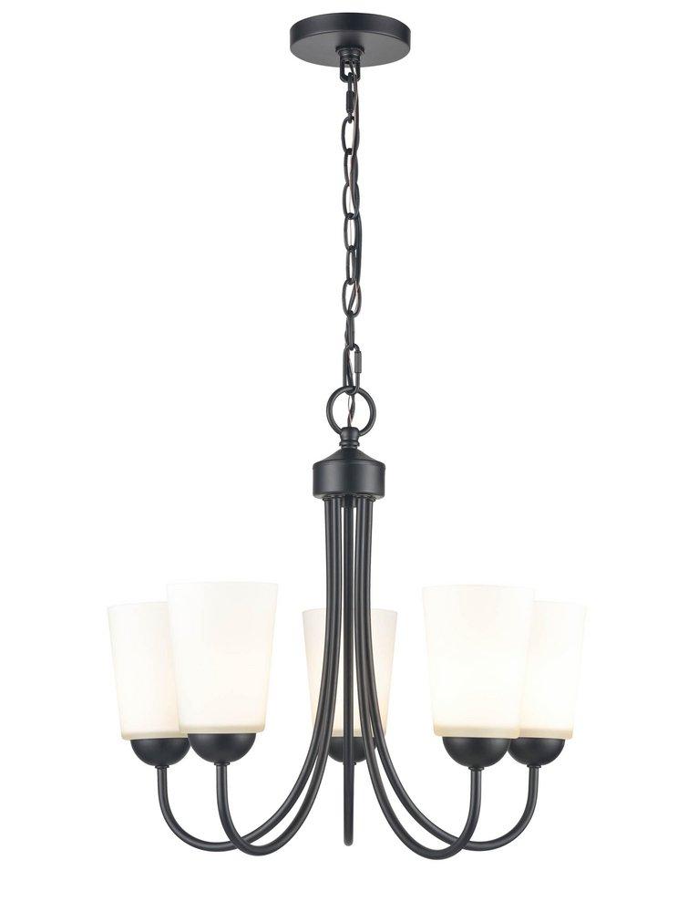 Millennium Lighting Matte Black 5-Light Chandelier Ceiling Light 