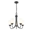 Millennium Lighting Matte Black 100W 5-Light Medium E-26 Chandelier 