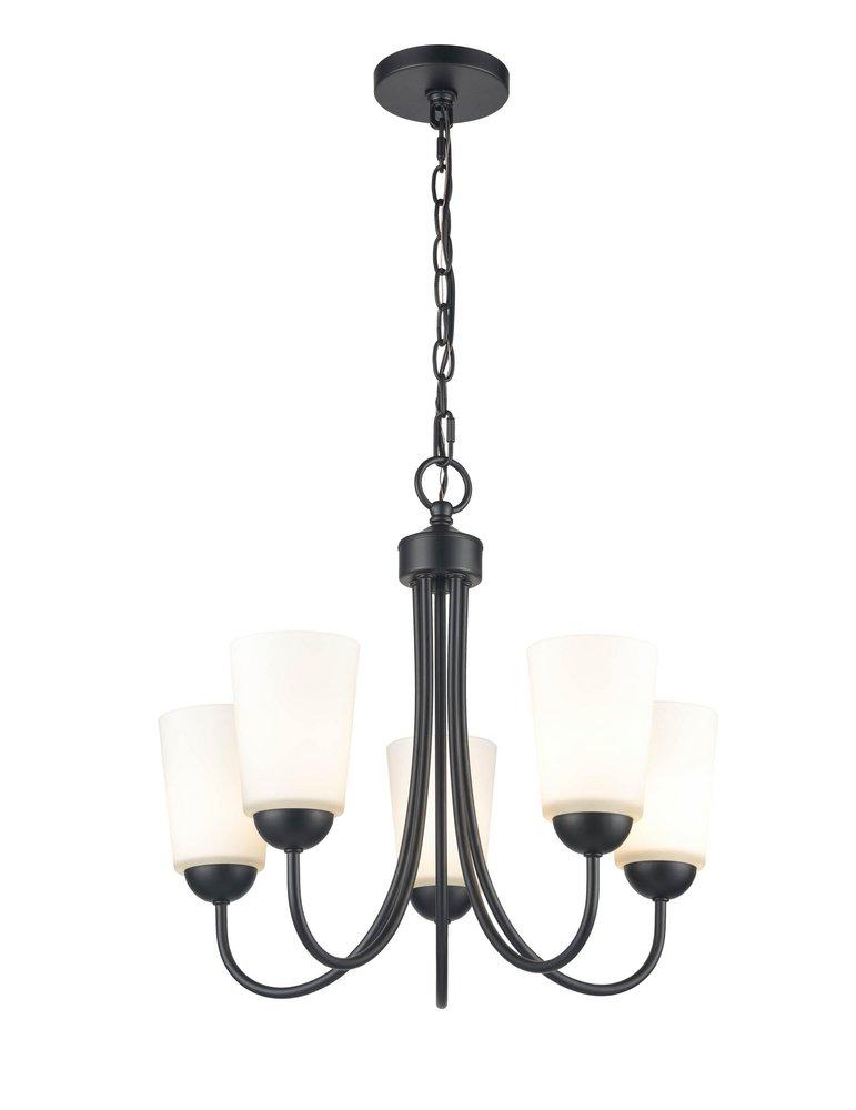 Millennium Lighting Matte Black 5-Light Chandelier Ceiling Light 