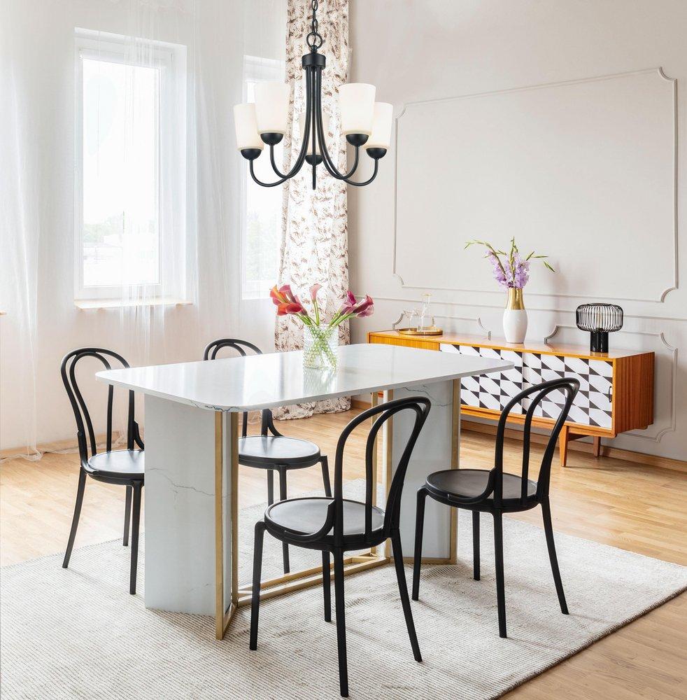 Millennium Lighting Matte Black 100W 5-Light Medium E-26 Chandelier 