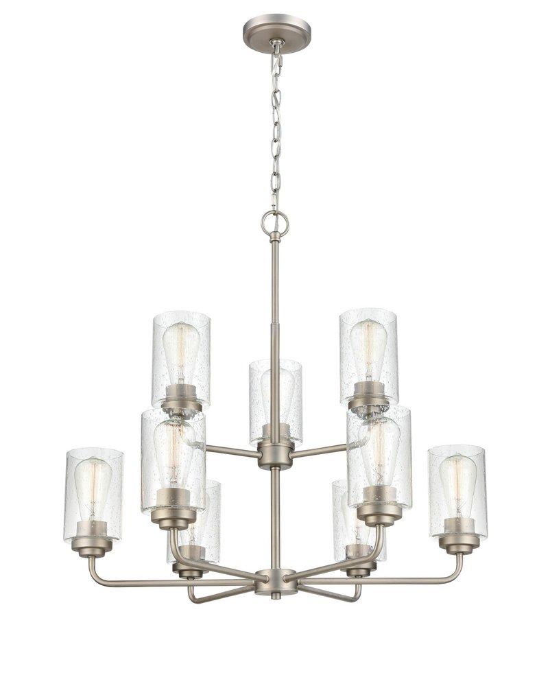 Millennium Lighting Satin Nickel 9-Light Chandelier Ceiling Light 