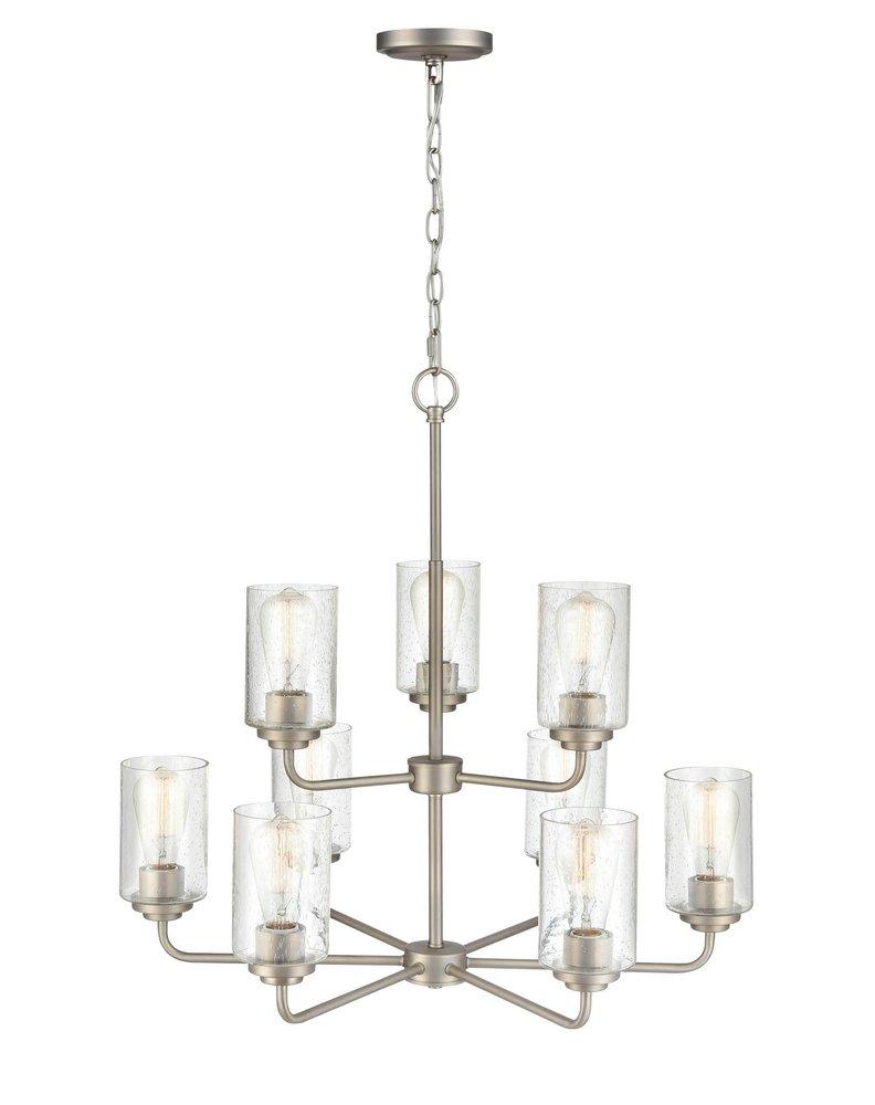 Millennium Lighting Satin Nickel 9-Light Chandelier Ceiling Light 