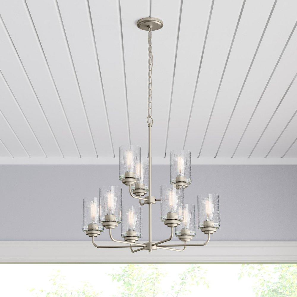 Millennium Lighting Satin Nickel 9-Light Chandelier Ceiling Light 
