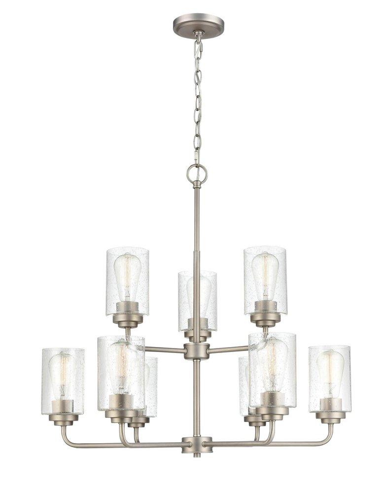 Millennium Lighting Satin Nickel 9-Light Chandelier Ceiling Light 