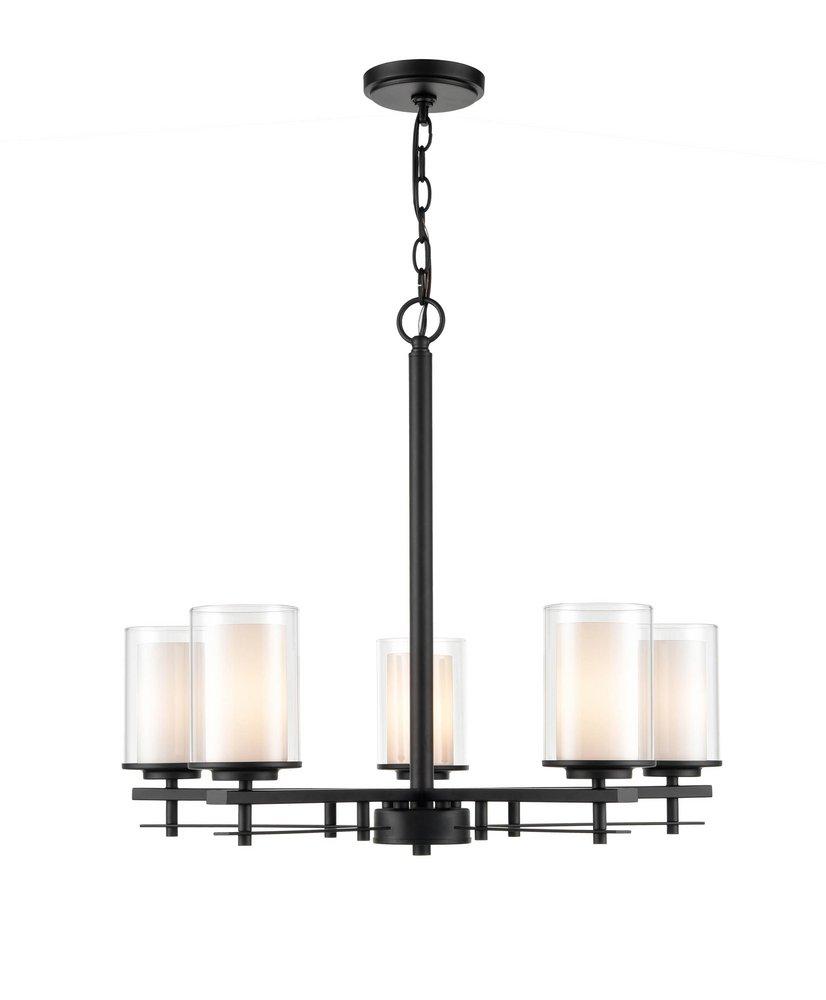 Millennium Lighting Matte Black 5-Light Chandelier Ceiling Light 