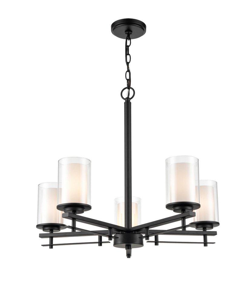 Millennium Lighting Matte Black 5-Light Chandelier Ceiling Light 