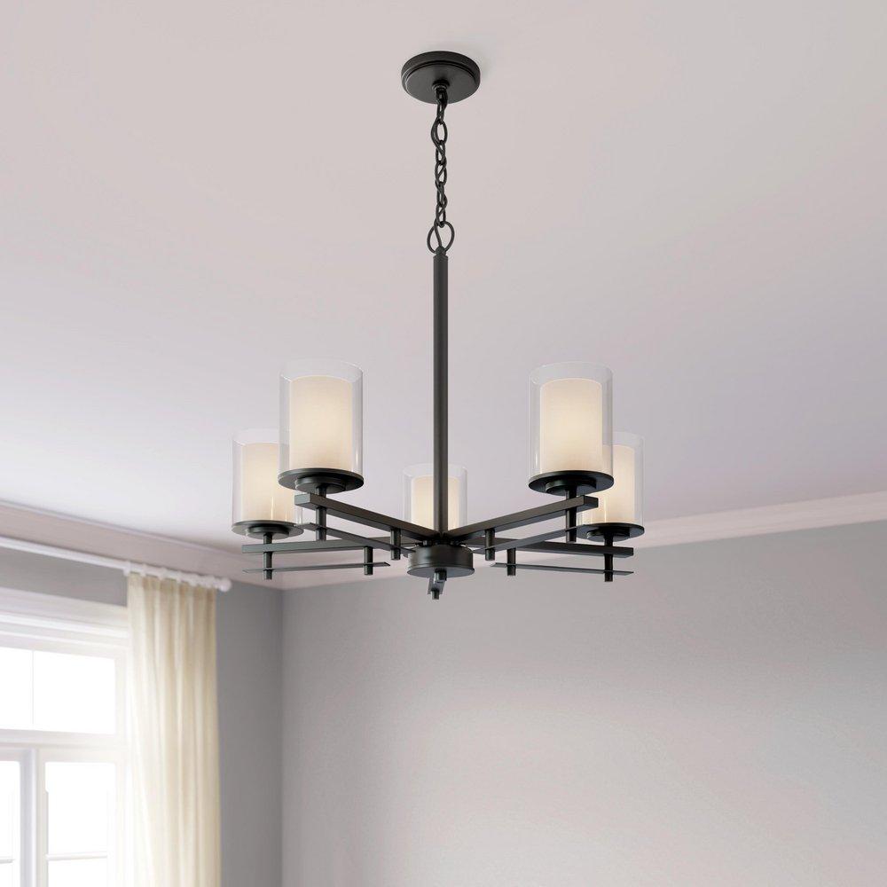 Millennium Lighting Matte Black 5-Light Chandelier Ceiling Light 