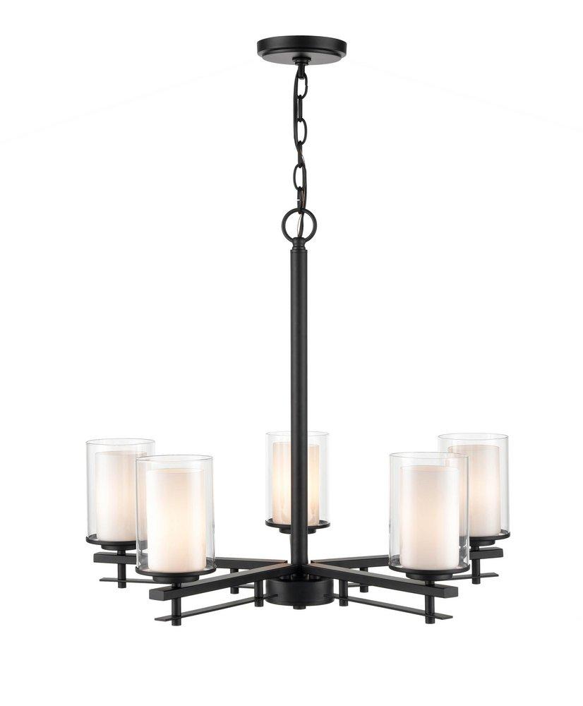 Millennium Lighting Matte Black 5-Light Chandelier Ceiling Light 
