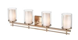 4-Light Vanity Fixture in Modern Gold