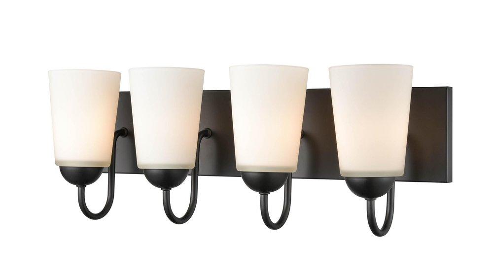 Millennium Lighting Matte Black 4-Light Vanity Fixture 