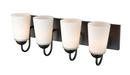 4-Light Vanity Fixture in Matte Black