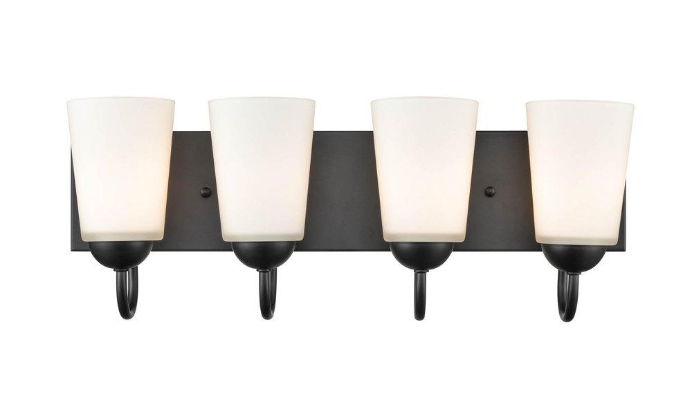 Millennium Lighting Matte Black 4-Light Vanity Fixture 