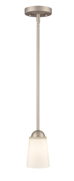 1-Light Pendant Light in Satin Nickel