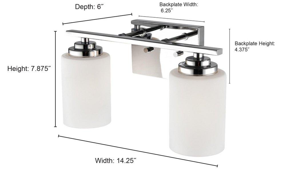 Millennium Lighting Chrome 2-Light Vanity Fixture 