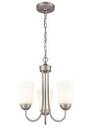 Millennium Lighting Satin Nickel 3-Light Chandelier Ceiling Light 