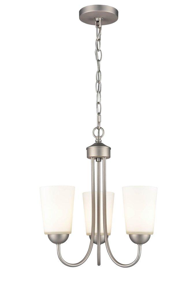 Millennium Lighting Satin Nickel 3-Light Chandelier Ceiling Light 