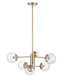 Millennium Lighting Modern Gold 6-Light Pendant Light 