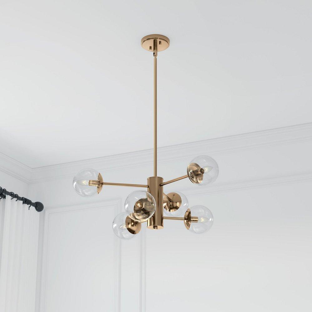 Millennium Lighting Modern Gold 6-Light Pendant Light 