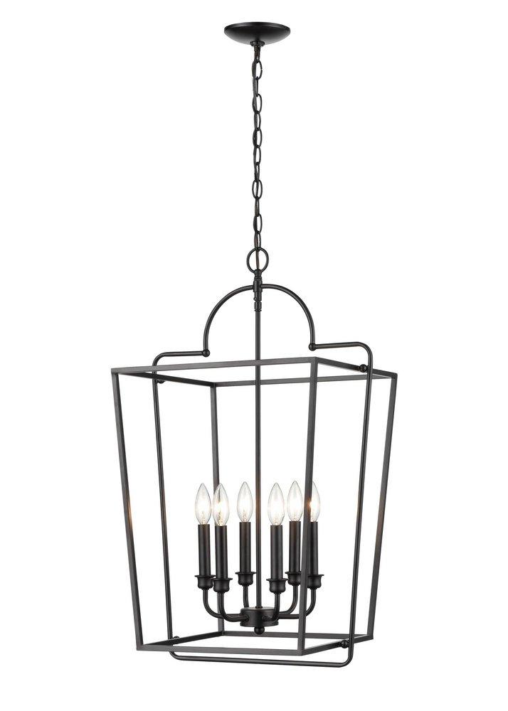 Millennium Lighting Matte Black 6-Light Pendant Light 