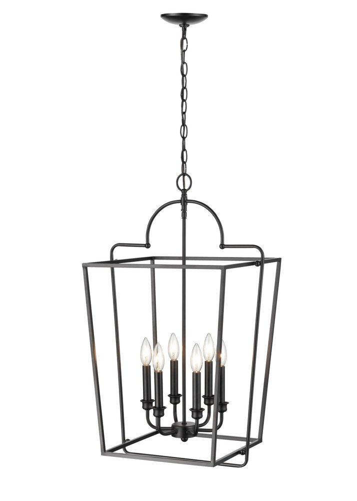 Millennium Lighting Matte Black 6-Light Pendant Light 