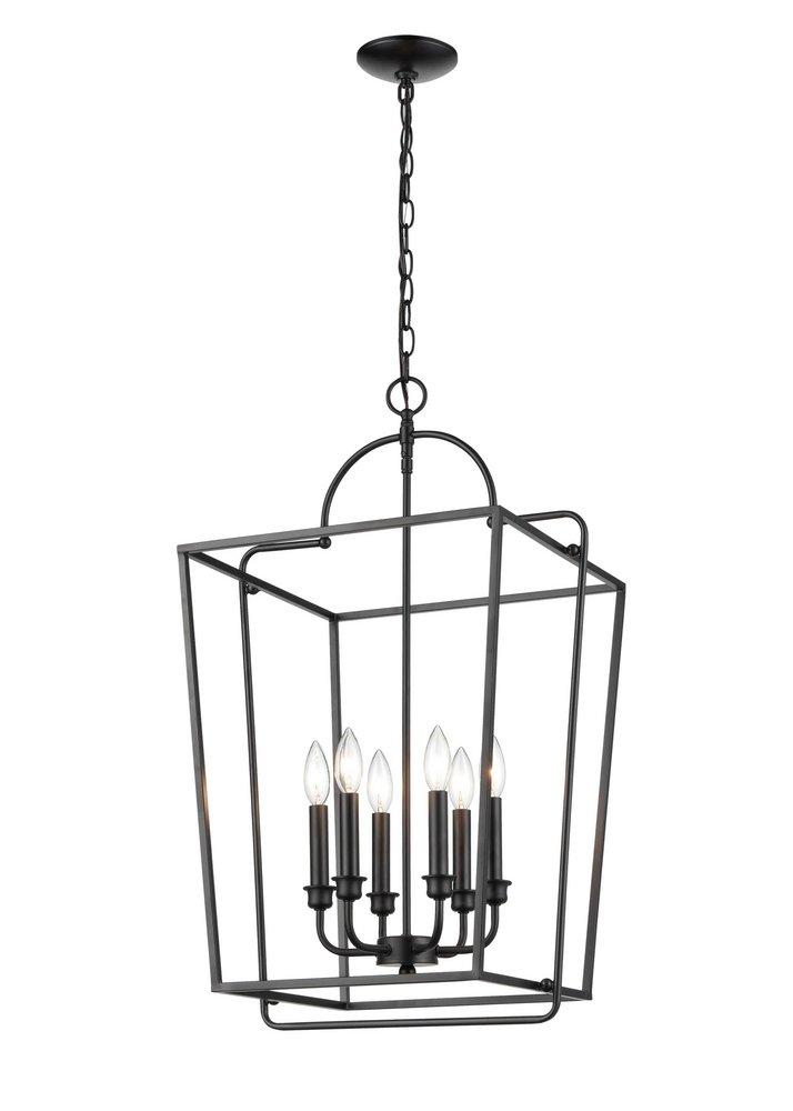 Millennium Lighting Matte Black 6-Light Pendant Light 