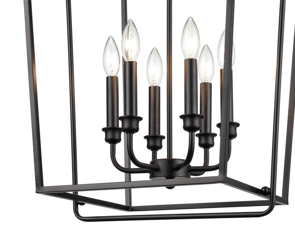 Millennium Lighting Matte Black 6-Light Pendant Light 