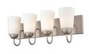 100W 4-Light Medium E-26 Vanity Fixture in Satin Nickel