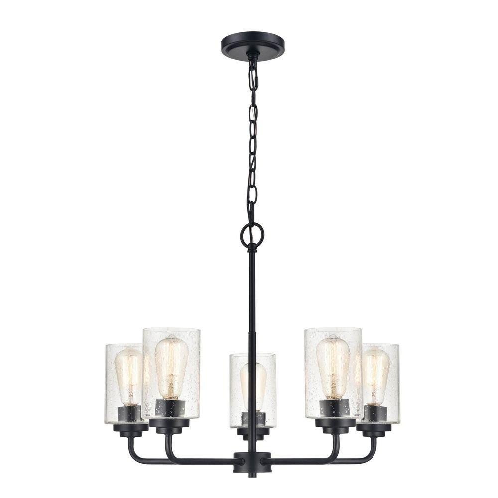 Millennium Lighting Matte Black 60W 5-Light Medium E-26 Chandelier 