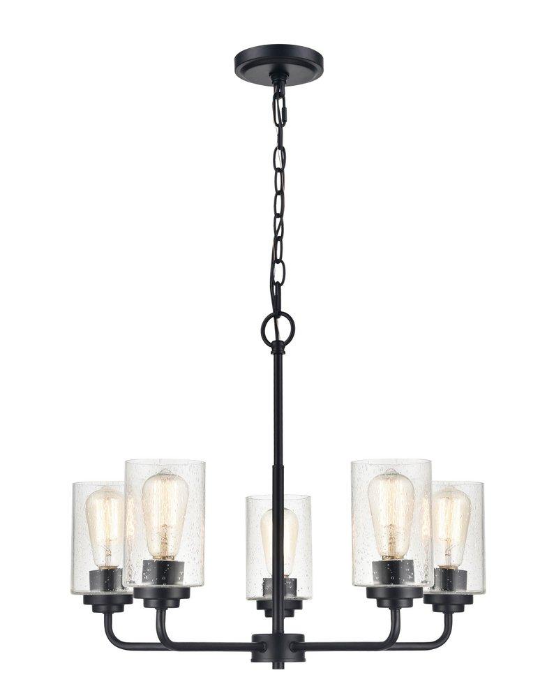Millennium Lighting Matte Black 5-Light Chandelier Ceiling Light 