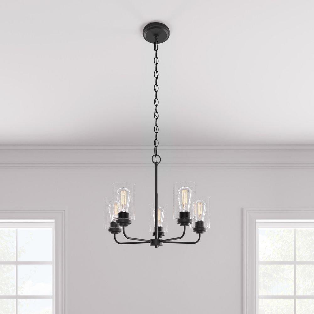 Millennium Lighting Matte Black 60W 5-Light Medium E-26 Chandelier 