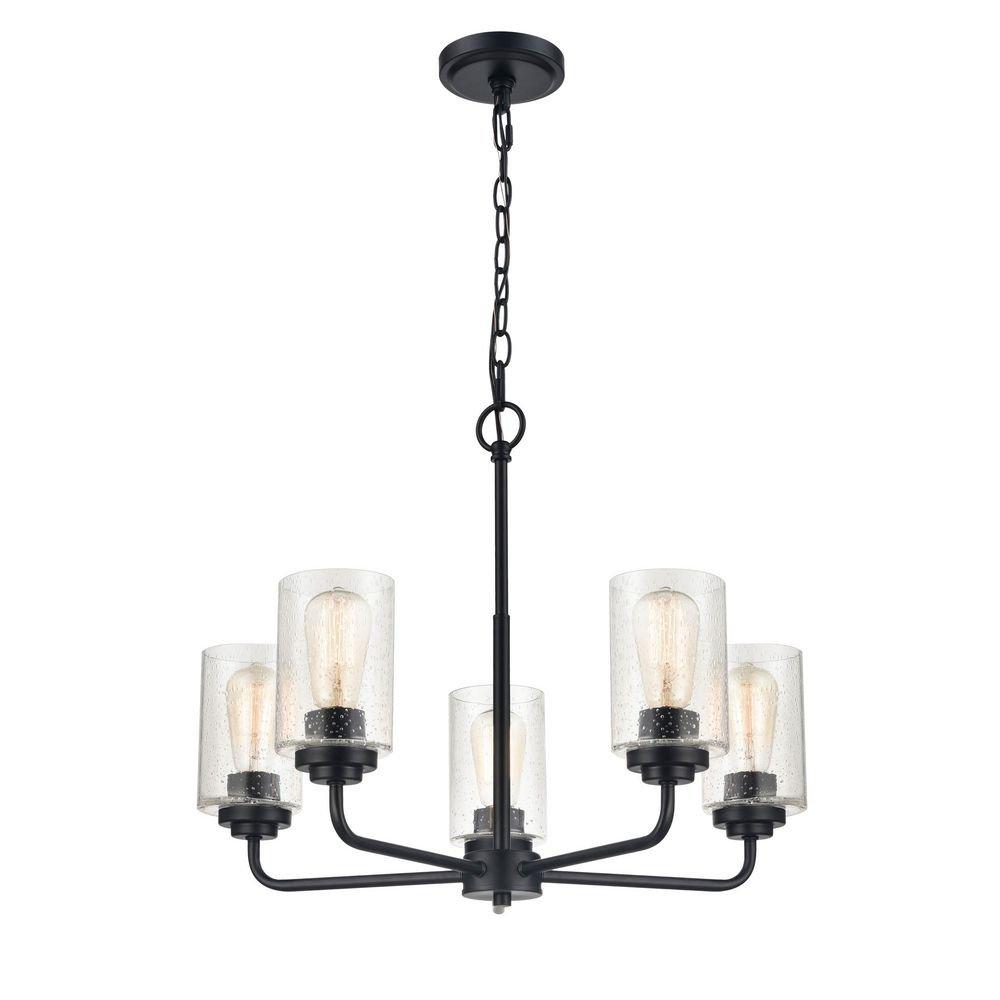 Millennium Lighting Matte Black 60W 5-Light Medium E-26 Chandelier 