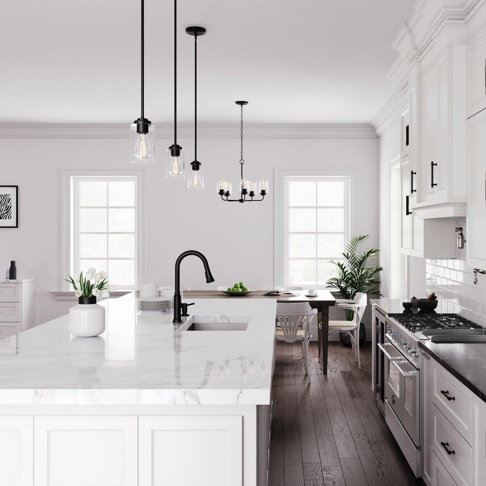 Millennium Lighting Matte Black 5-Light Chandelier Ceiling Light 