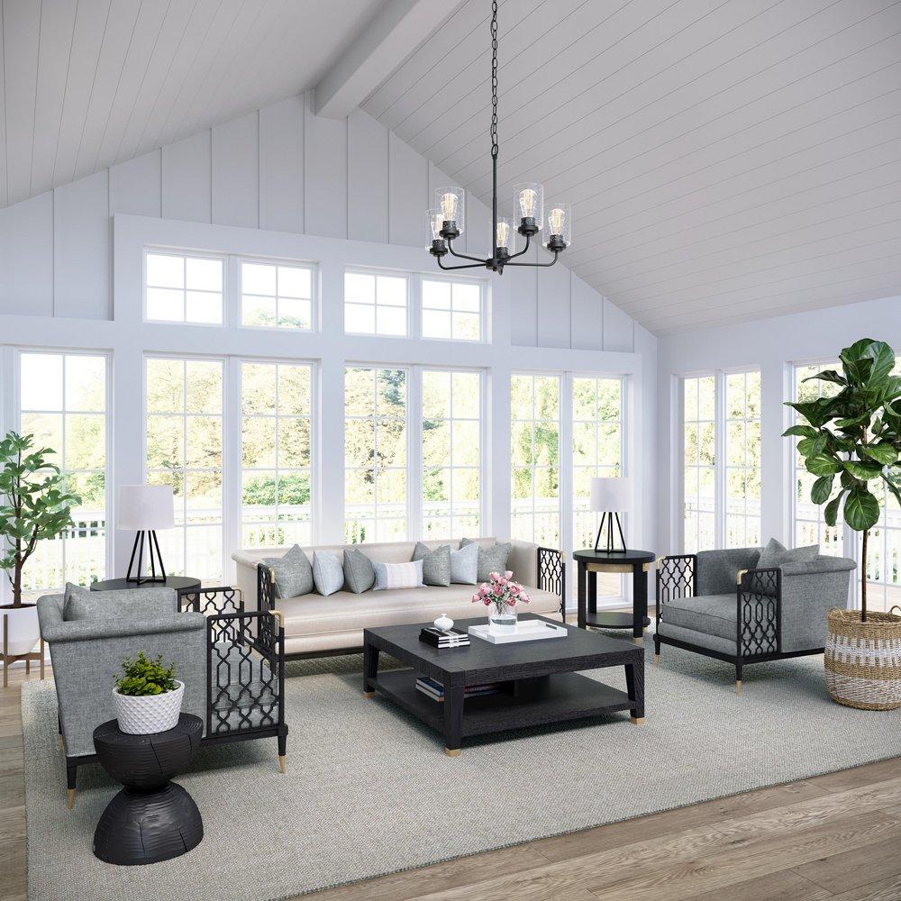 Millennium Lighting Matte Black 60W 5-Light Medium E-26 Chandelier 