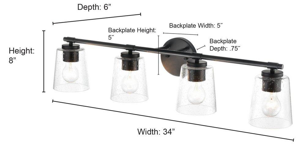 Millennium Lighting Chrome 4-Light Vanity Fixture 