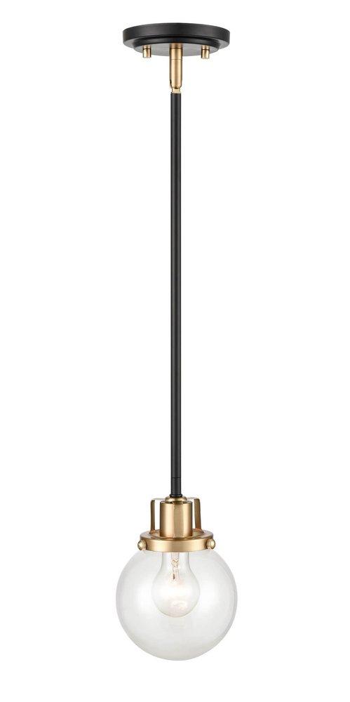 Millennium Lighting Matte Black/Modern Gold 1-Light Pendant Light 