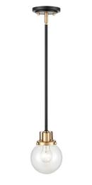 Millennium Lighting Matte Black/Modern Gold 1-Light Pendant Light 