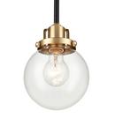Millennium Lighting Matte Black/Modern Gold 1-Light Pendant Light 