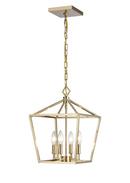 4-Light Pendant Light in Modern Gold