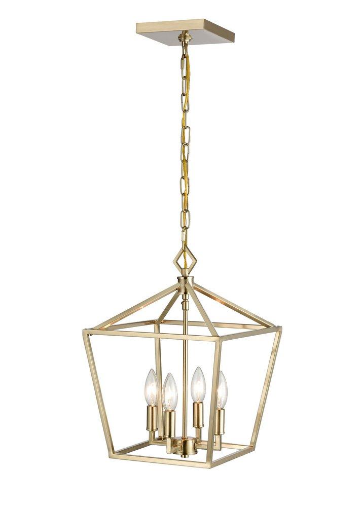 Millennium Lighting Modern Gold 240W 4-Light Candelabra E-12 Pendant Light 