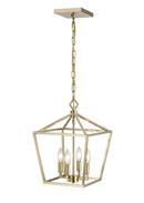 Millennium Lighting Modern Gold 240W 4-Light Candelabra E-12 Pendant Light 