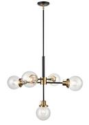 Millennium Lighting Matte Black/Modern Gold 5-Light Pendant Light 